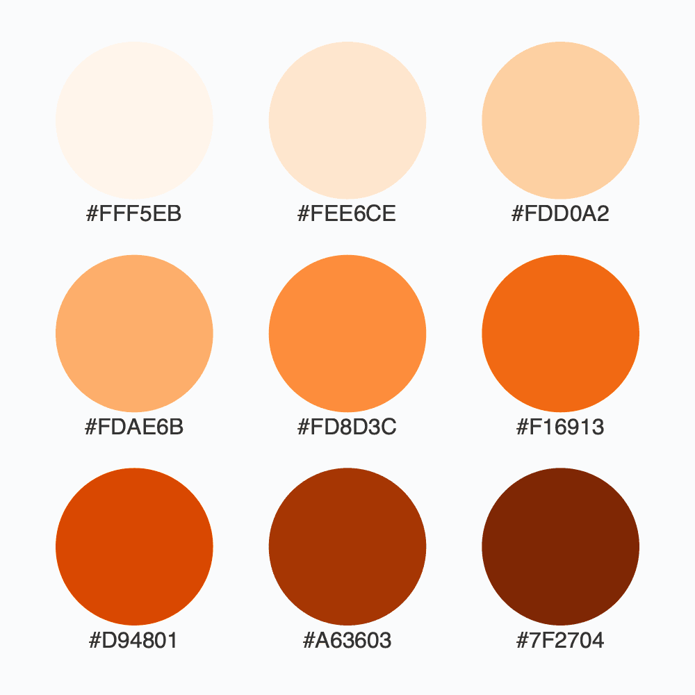 Snapshot for palette Oranges / 9