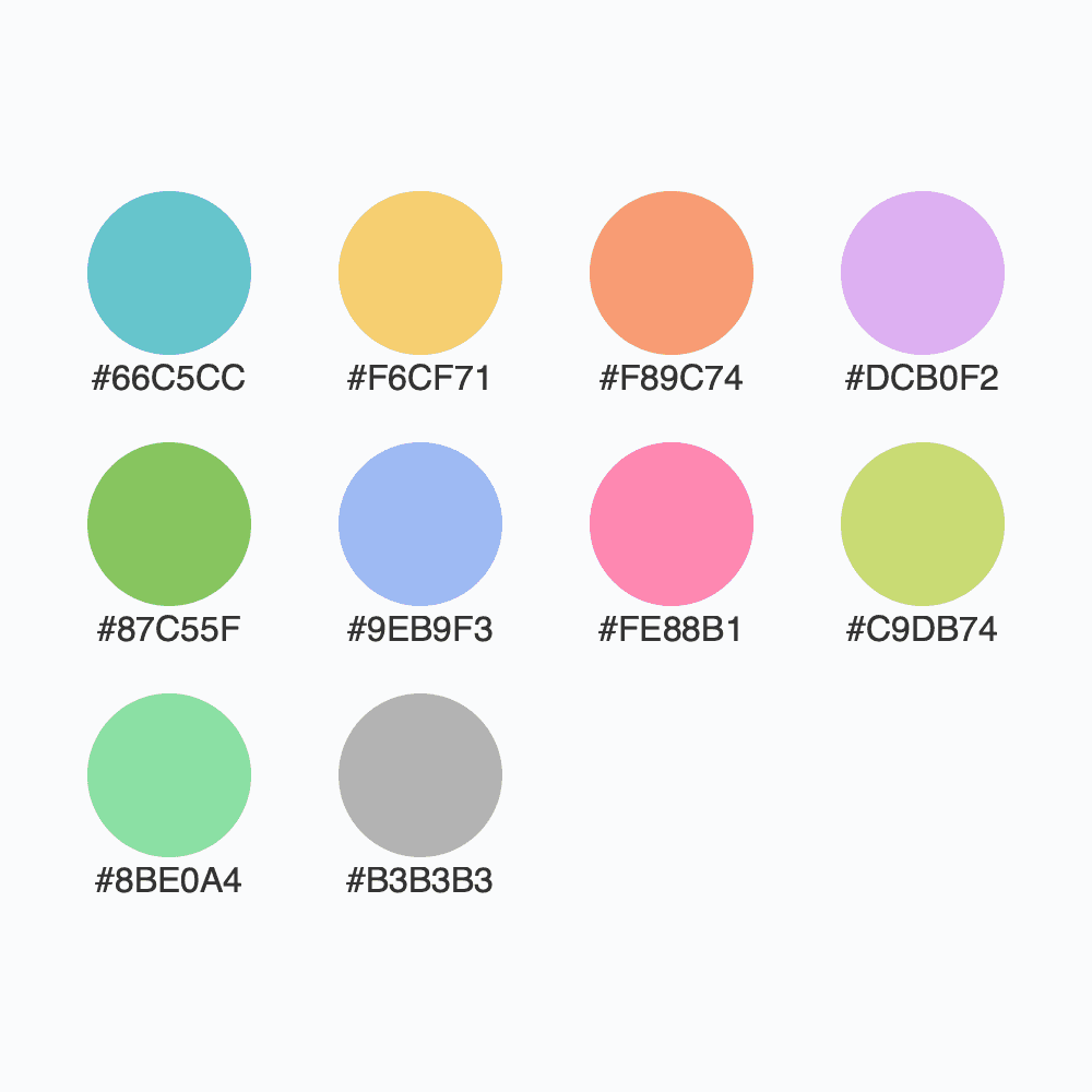 Pastel / 9 » Beautiful Color Palettes for Your Next Design · Loading.io