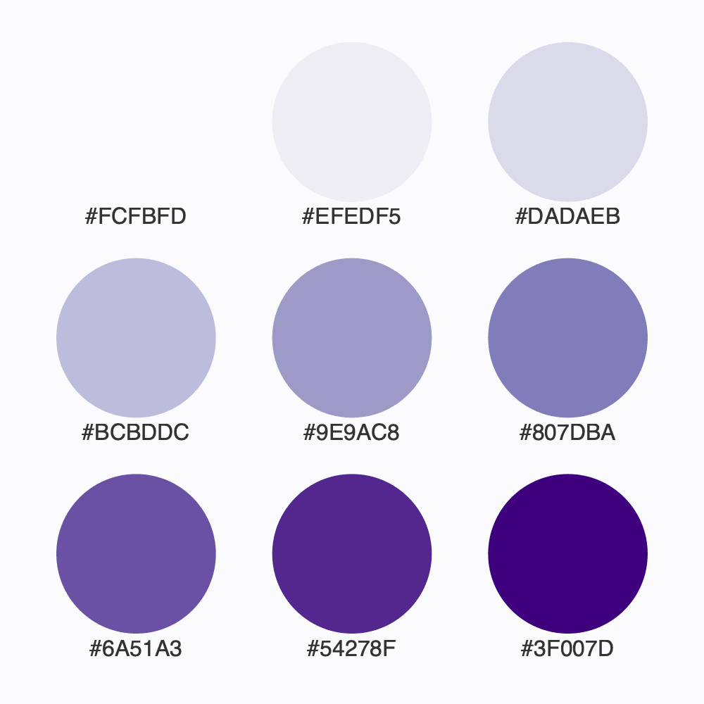Snapshot for palette Purples / 9