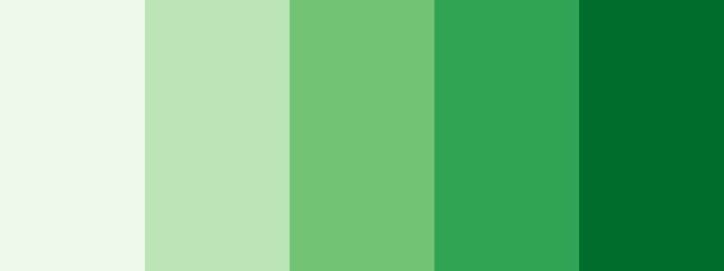 Greens / 5 color palette