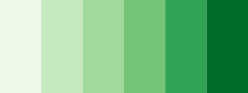 Greens / 6 color palette