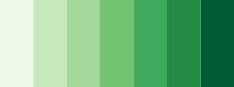 Greens / 7 color palette