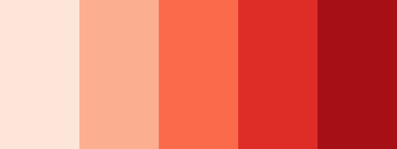 Reds / 5 color palette