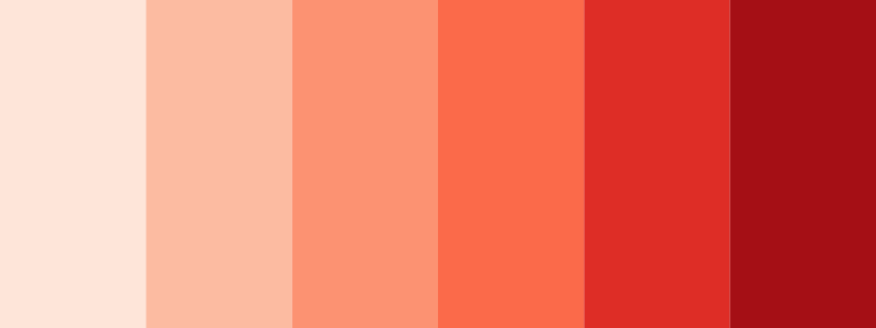 Reds / 6 color palette