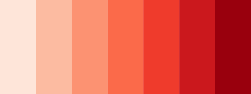 Reds / 7 color palette