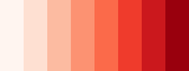 Reds / 8 color palette