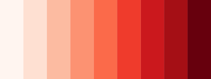 Reds / 9 color palette