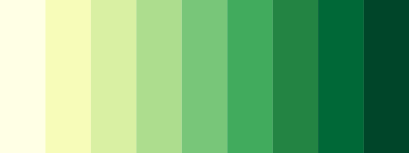 YlGn / 9 color palette