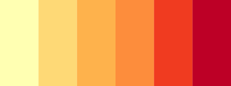 YlOrRd / 6 color palette