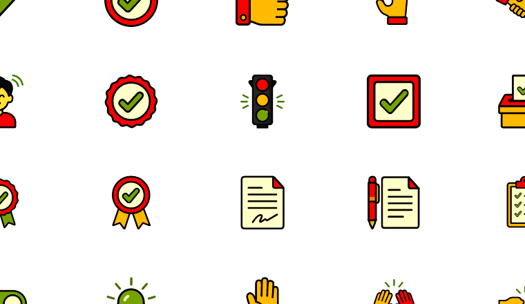 bold approval icons icons, including yes, approval, agreement, checkmark / loading.io animated icon set