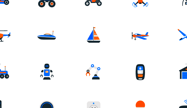 colorful remote control icons, including remote control, remote, rc, wireless / loading.io animated icon set