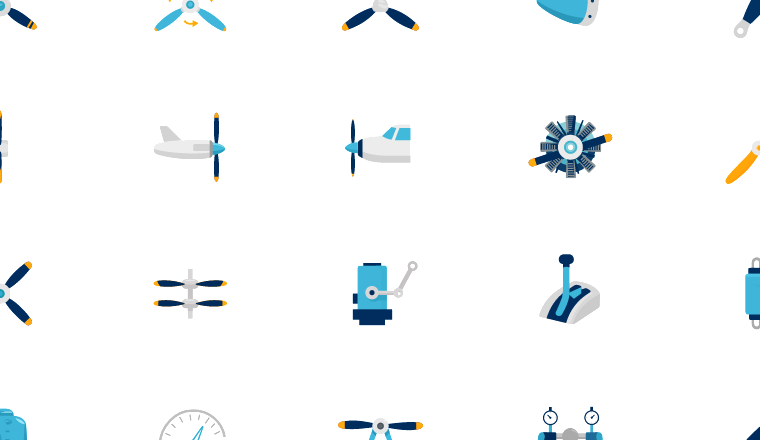 aircraft propeller icons, including propeller, aircraft, aviation, flight / loading.io animated icon set