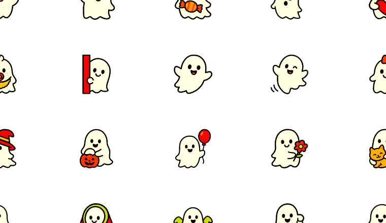 cute friendly ghost icons icons, including ghost, cute, friendly, halloween / loading.io animated icon set