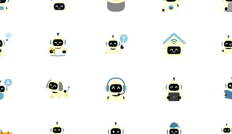 friendly ai assistant icons, including ai, chatbot, assistant, robot / loading.io animated icon set