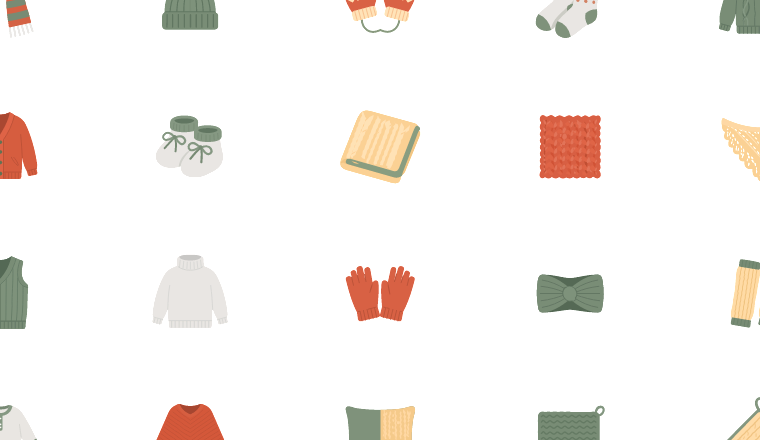 soft knitwear icons icons, including knitting, wool and needles, wool, needles / loading.io animated icon set