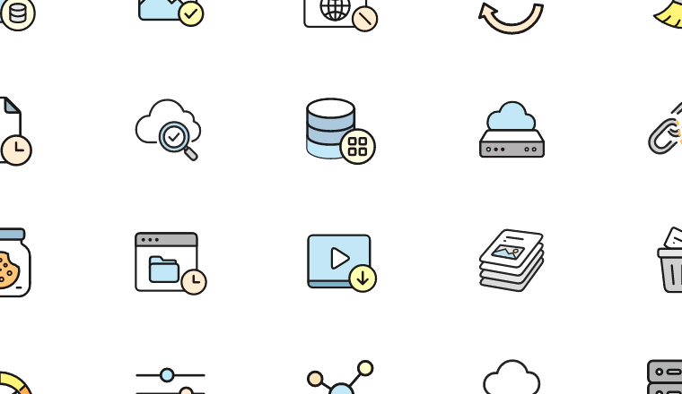 cache management icons icons, including cache, cached data, 缓存中, browser / loading.io animated icon set