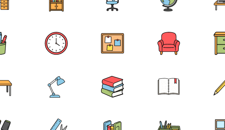 study room doodle icons icons, including studyroom, study room, room, study / loading.io animated icon set