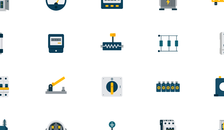 flat electrical load icons, including load, electrical, power, distribution / loading.io animated icon set