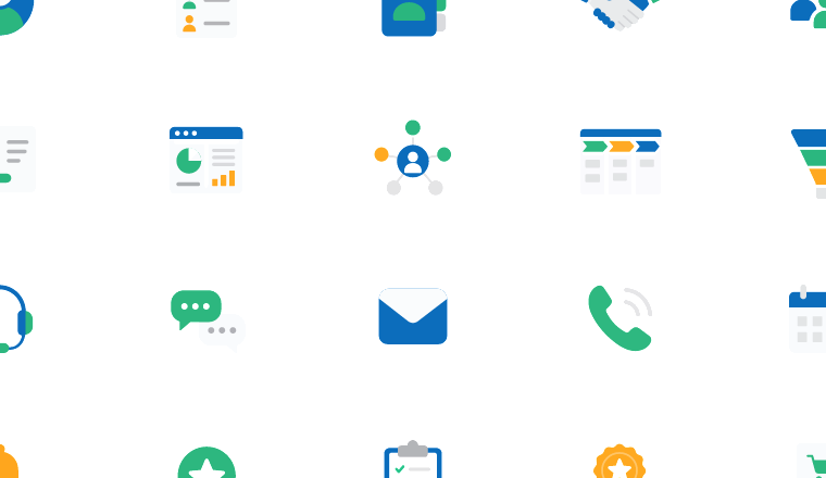 colorful crm icons icons, including crm, customers, business, contacts / loading.io animated icon set
