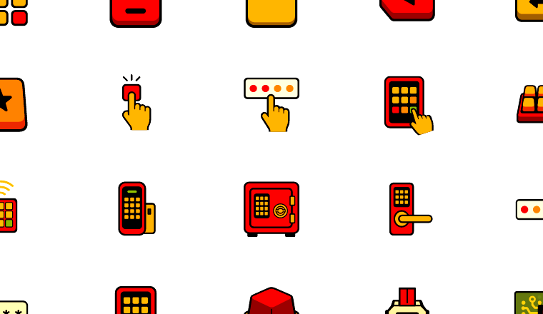 bold keypad icons icons, including keypad, pin, buttons, access / loading.io animated icon set