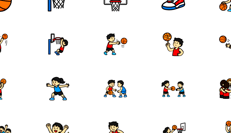 cartoon kids basketball icons, including basketball, kids, cartoon, sports / loading.io animated icon set