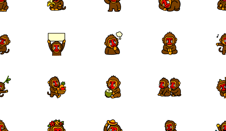 cute cartoon baboon icons, including baboon, cartoon, cute, monkey / loading.io animated icon set