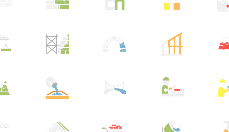 progress construction icons, including making, construction, building, progress / loading.io animated icon set