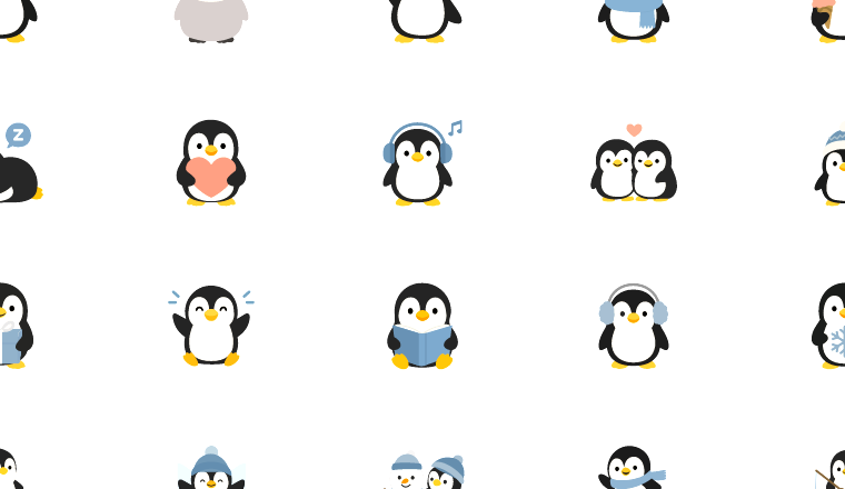cute cartoon penguins icons, including penguin, cute animal, bird, cartoon / loading.io animated icon set