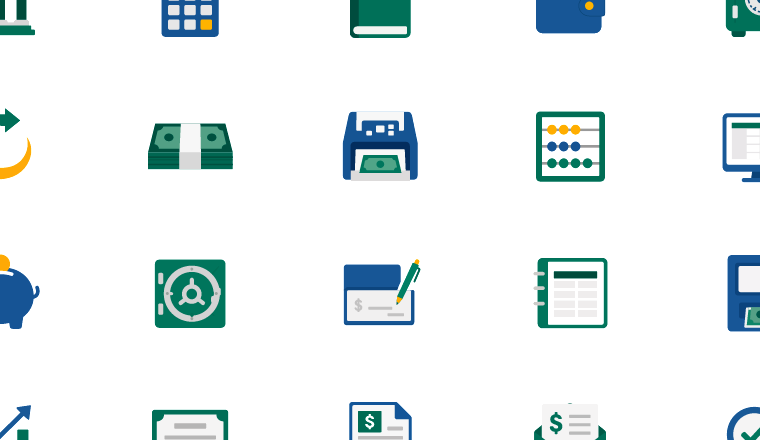 flat business finance icons, including business, bussines, finance, banking / loading.io animated icon set
