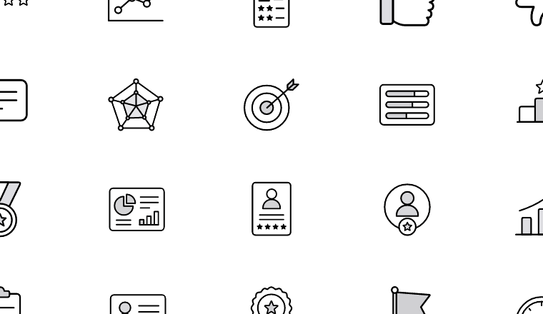 performance review icons icons, including assessment, review, rating, performance / loading.io animated icon set