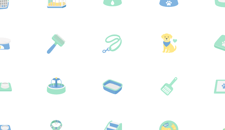 pastel pet care icons icons, including animal hospital, veterinary clinic, pet care, pet recovery / loading.io animated icon set