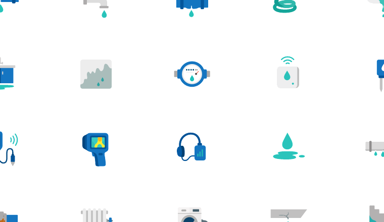 flat water leak icons icons, including water leaking, water leak, plumbing, leak detection / loading.io animated icon set