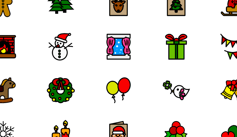 christmas icons, including christmas, holidays, santa claus, decorations / loading.io animated icon set