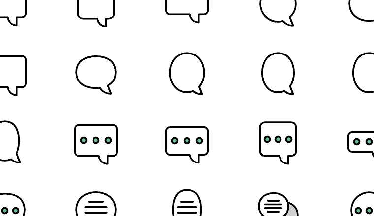 discuss icons, including discuss, confirm, consider, debate / loading.io animated icon set